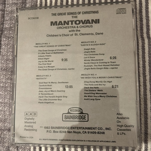 Christmas Music CD Collection - Classical and Country
EUC - Picture 5 of 9